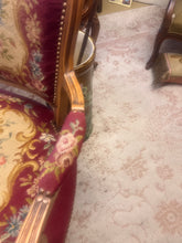Load image into Gallery viewer, Vintage French Needlepoint Bench