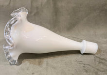 Load image into Gallery viewer, Vintage Fenton Double Crimped Milk Glass Epergne Peg Vase