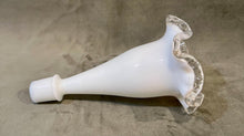 Load image into Gallery viewer, Vintage Fenton Double Crimped Milk Glass Epergne Peg Vase
