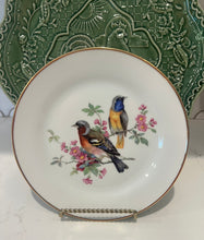 Load image into Gallery viewer, 1930's JKW Germany Handpainted Porcelain Floral Bird Plate with gold rim
