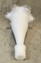Load image into Gallery viewer, Vintage Fenton Double Crimped Milk Glass Epergne Peg Vase