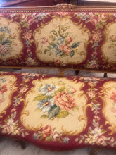 Load image into Gallery viewer, Vintage French Needlepoint Bench