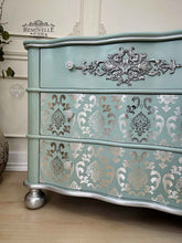 Load image into Gallery viewer, TRANSFER - SILVER DAMASK - KACHA