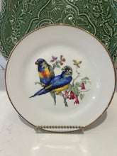 Load image into Gallery viewer, 1930's JKW Germany Handpainted Porcelain Floral Bird Plate with gold rim