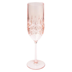 CLASSIC CHAMPAGNE GLASSES (SET OF 4) PLASTIC (PINK)