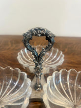 Load image into Gallery viewer, Heisey Crystolite 3-part Condiment Relish Dish w/Spoon RARE!
