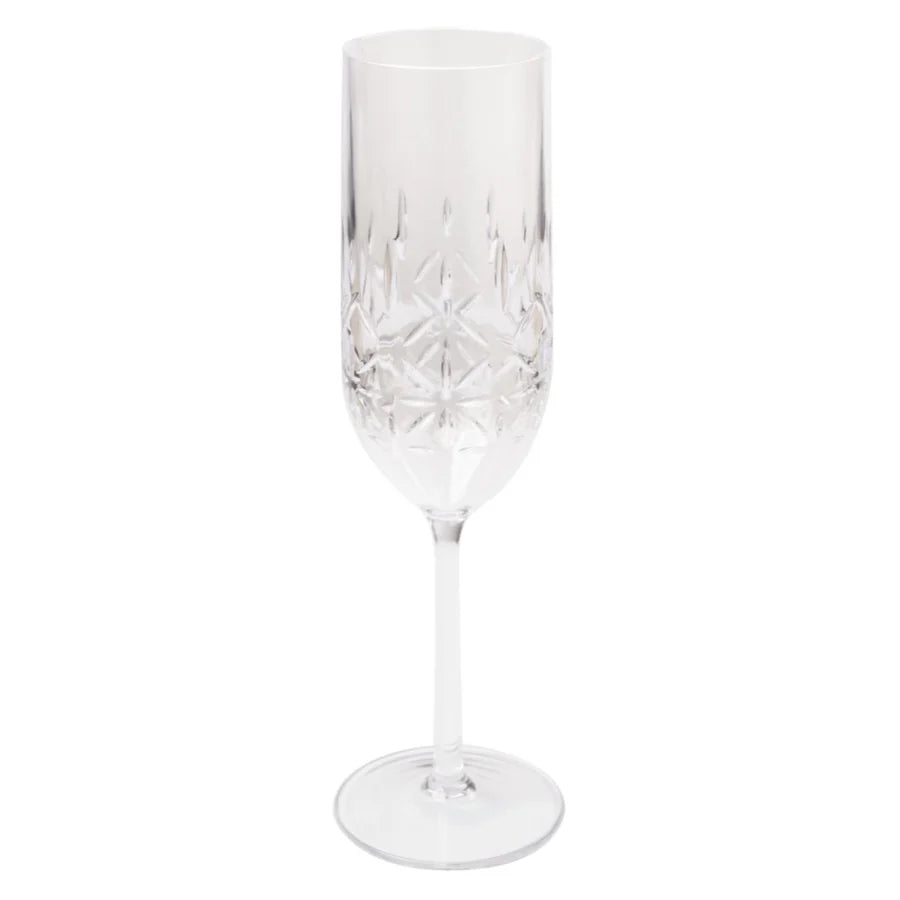 CLASSIC CHAMPAGNE GLASSES (SET OF 4) PLASTIC (CLEAR)