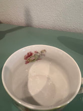 Load image into Gallery viewer, Victorian Hand Painted Cup &amp; Saucer with Wood Stand Germany
