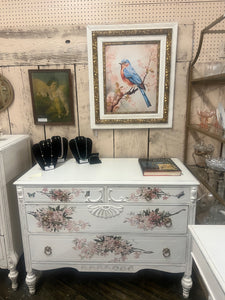 Vintage Shabby Chic Painted White Dresser