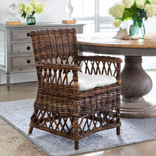 Load image into Gallery viewer, French Country Plantation Style Wicker Chair
