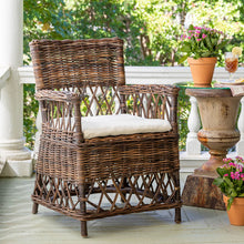 Load image into Gallery viewer, French Country Plantation Style Wicker Chair
