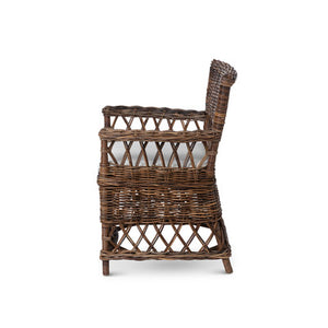 French Country Plantation Style Wicker Chair