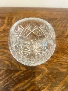 Vintage Crystal Rose Bowl