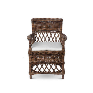 French Country Plantation Style Wicker Chair