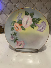 Load image into Gallery viewer, Vintage Hand Painted Pastel Pink Floral 10in Decorative Plate
