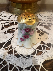 Vintage Floral Porcelain Salt Shaker