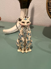 Load image into Gallery viewer, Jim Shore 2009 Blue &amp; White Cat Ornament
