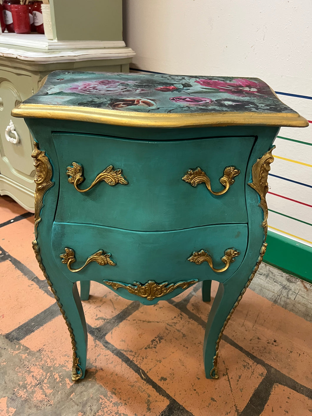 Vintage French Bombay Nightstand