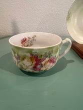 Load image into Gallery viewer, Victorian Hand Painted Cup &amp; Saucer with Wood Stand Germany
