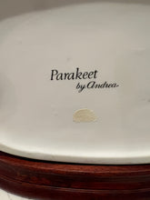 Load image into Gallery viewer, Pair of Green Parakeets Figurine with Wood Stand by Andrea Sadek
