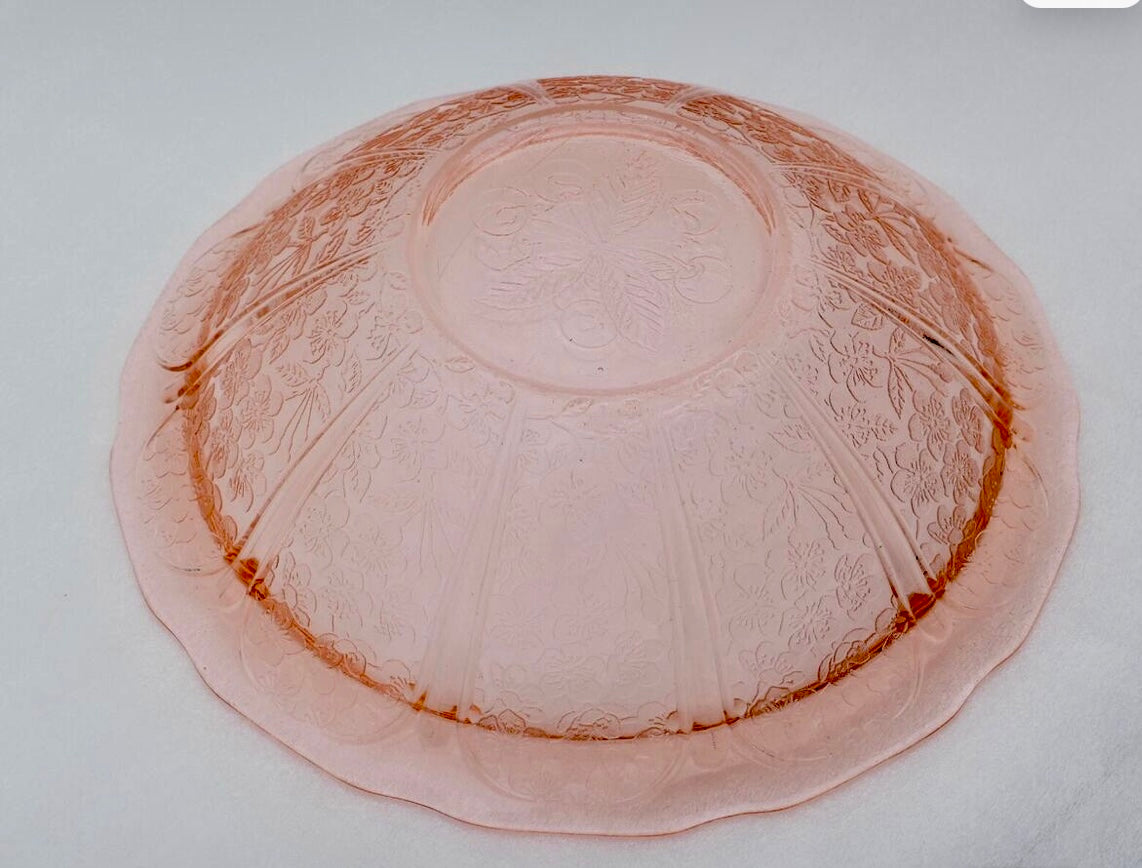 Cherry Blossom Serving Bowl Pink Depression Glass – Rockin M Designs ...