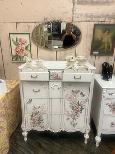 Vintage Chest Shabby Chic Painted White