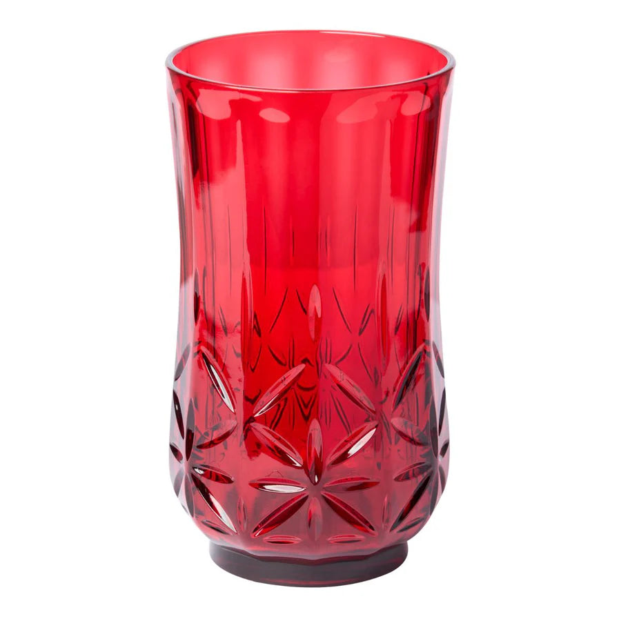 CLASSIC TALL TUMBLER (SET OF 4) PLASTIC (RED)