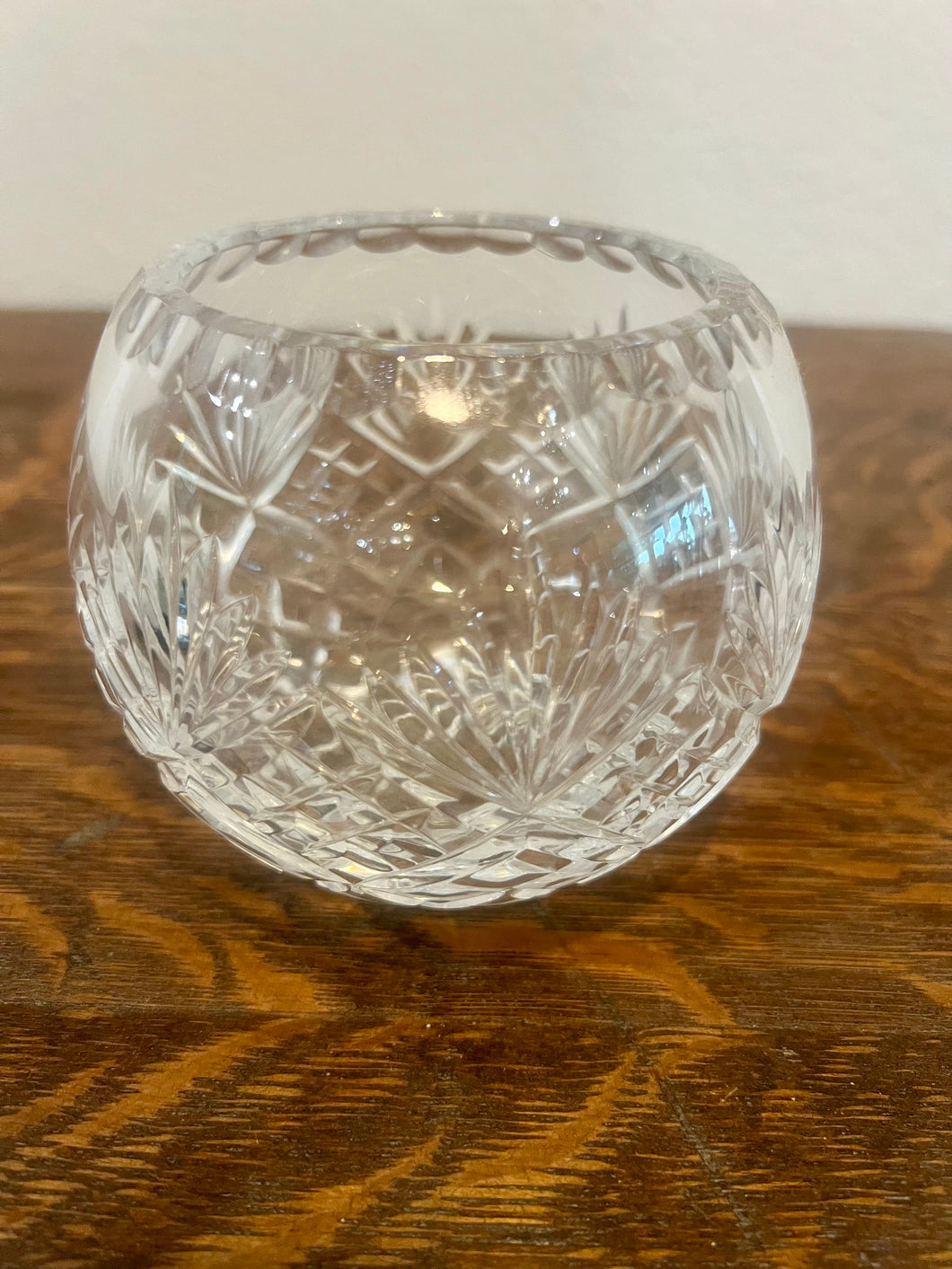Vintage Crystal Rose Bowl