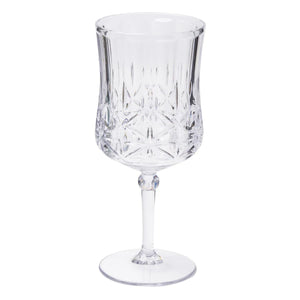 CLASSIC STEMMED WINE GLASSES (SET OF 4) PLASTIC (CLEAR)