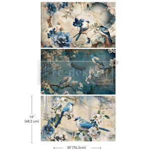 Decoupage Tissue Paper - Sapphire Wings 3 Sheets (19"x30")