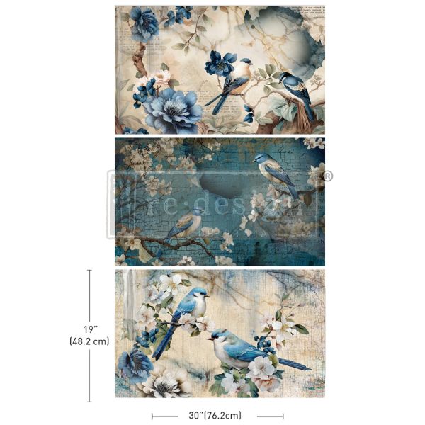 Decoupage Tissue Paper - Sapphire Wings 3 Sheets (19