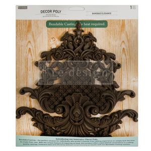 NEW!  Redesign With Prima DECOR POLY - BAROQUE ELEGANCE Bendable Casting Furniture Applique