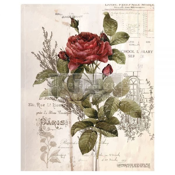 FURNITURE TRANSFER - BOTANICAL ROSE - RETIRED - REDESIGN WITH PRIMA